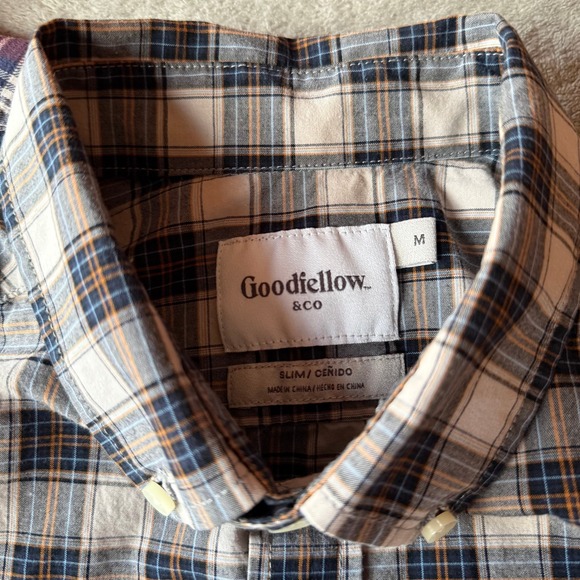Goodfellow & Co Old Navy Pearl Snap Mossimo Mens Plaid Button Down Shirts Med Sm - Picture 2 of 15